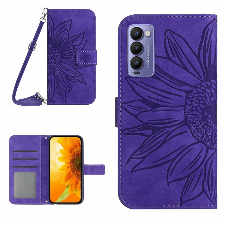 Skin Feel Sun Flower Pattern Flip Leather Phone Case with Lanyard, For Infinix Note 10, For Infinix Note 10 Pro, For Infinix Note 11, For Infinix Note 11 Pro / Note 11s, For Infinix Note 12 G96, For Infinix Smart 6, For Tecno Camon 17 Pro              ...