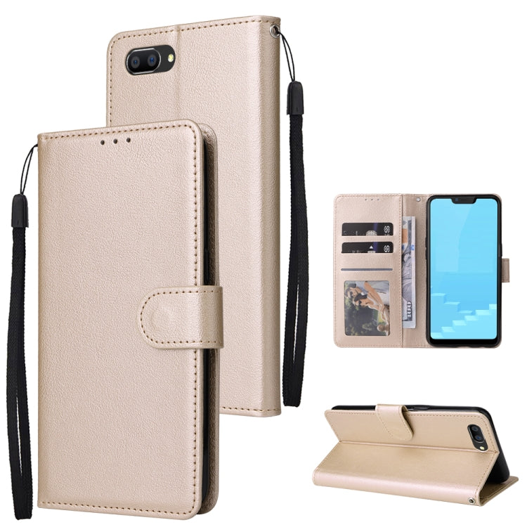 Beige horizontal flip leather phone case with 3 card slots and kickstand