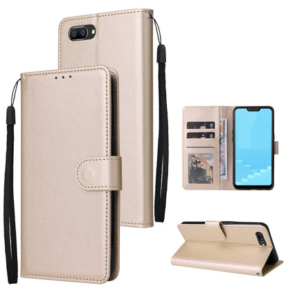 Beige horizontal flip leather phone case with 3 card slots and kickstand