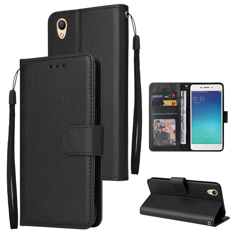 Brown leather wallet phone case with horizontal flip and three card slots, wrist strap