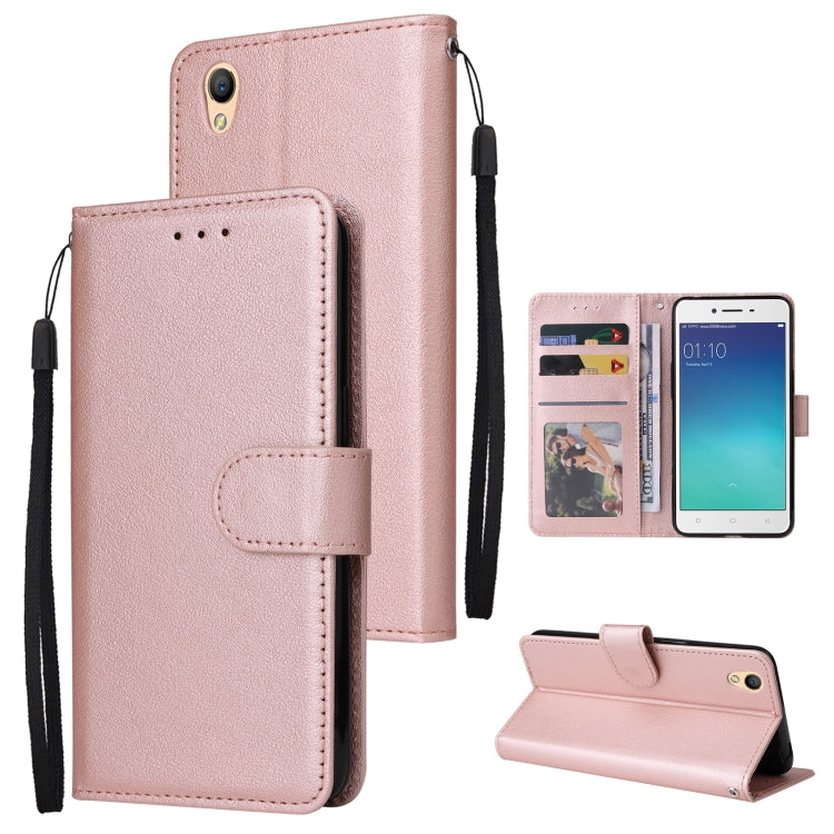 Pink leather wallet phone case with horizontal flip and three card slots, wrist strap