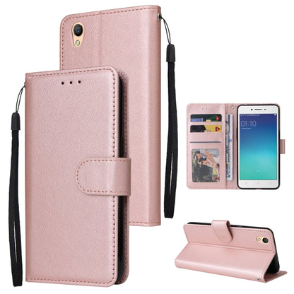 Pink leather wallet phone case with horizontal flip and three card slots, wrist strap