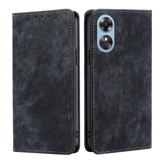 RFID phone folio case in dark gray/black with stitched edges and rear camera cutout