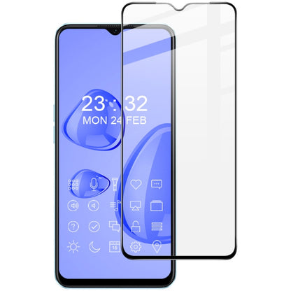 Full screen tempered glass screen protector with clear film and black device-edge frame