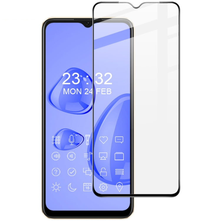 Full screen tempered glass screen protector set showing front and back positioning