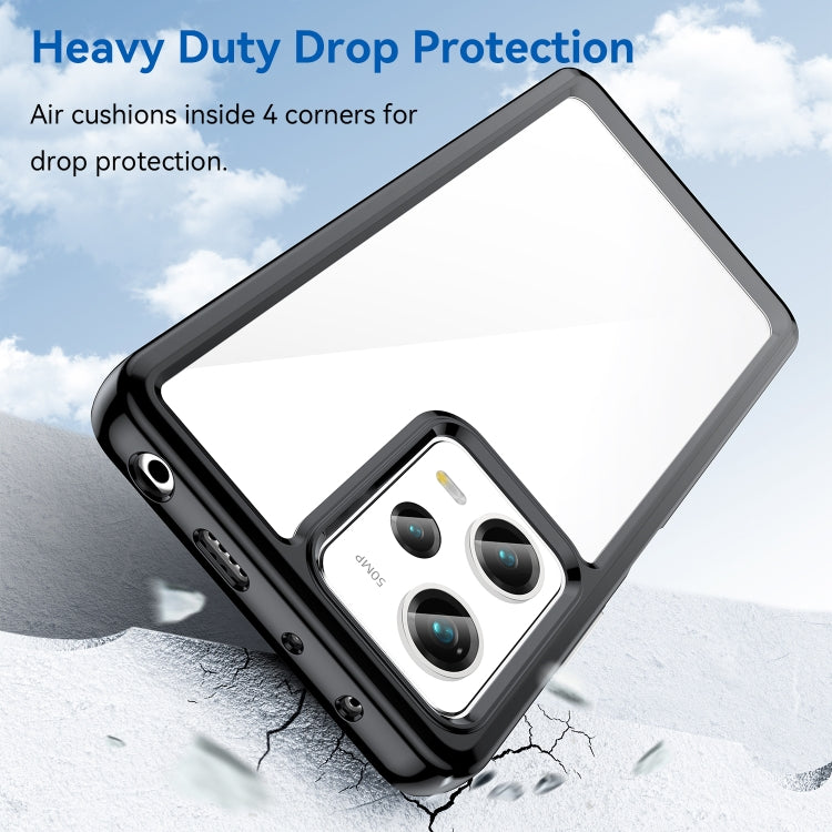 Rugged black phone case with corner protection and camera cutout for Xiaomi Redmi Note 12 Pro 5G
