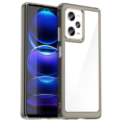Smoke gray phone case with clear back and dual camera cutouts for Xiaomi Redmi Note 12 Pro 5G
