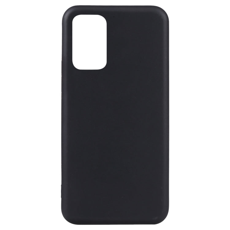Black TPU phone case with smooth back and port cutouts