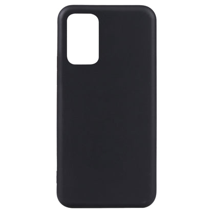 Black TPU phone case with smooth back and port cutouts