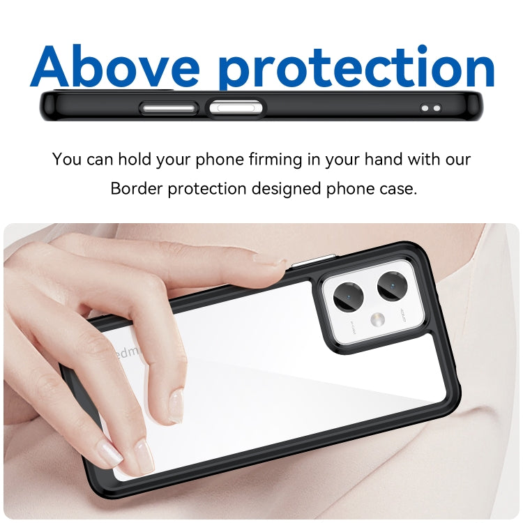 Black acrylic TPU phone case with raised edges and precise port openings