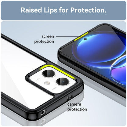Black acrylic TPU phone case with raised screen and camera protection