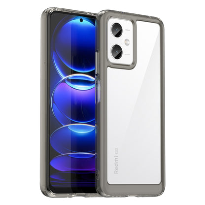 Transparent gray acrylic TPU phone case with dual camera cutouts for Xiaomi Redmi Note 12