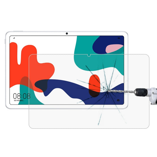 Tempered glass screen protector film for tablet, clear anti-shatter coverage