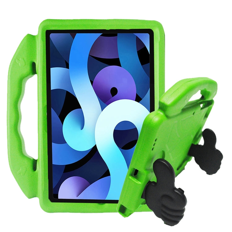 Green EVA kids tablet protective case with front stand and grip handle