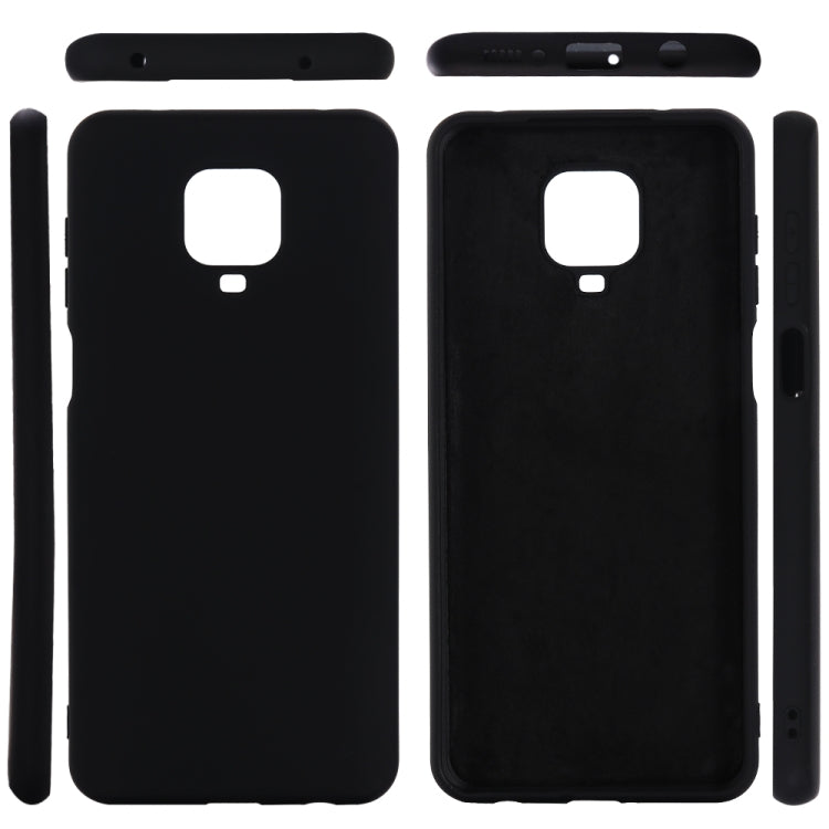 Black liquid silicone phone cover set with top and side cutouts for buttons and ports