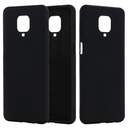 Black liquid silicone full-coverage phone cover with camera cutout and side openings