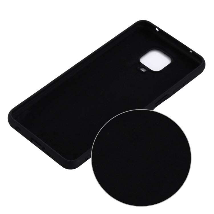 Black liquid silicone phone cover with camera cutout and included protective film disc