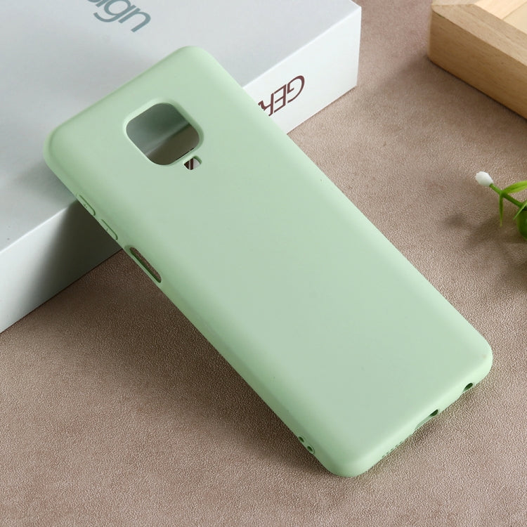 Mint green liquid silicone phone protective cover with full cutouts for camera and ports