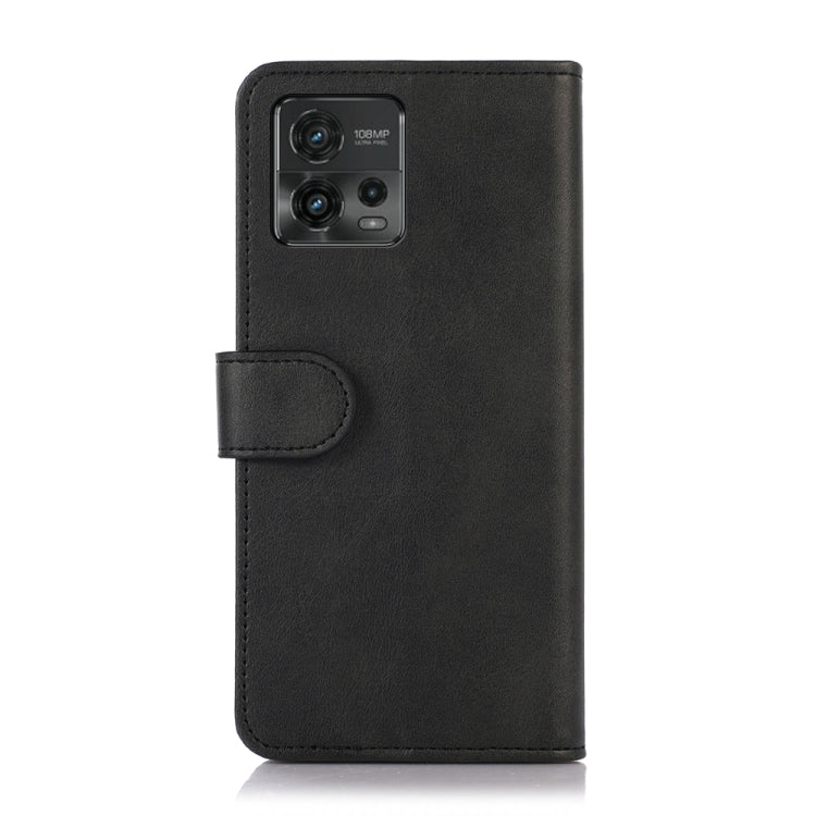 Cow texture flip leather phone case, black, with camera cutout and inner phone holder flap