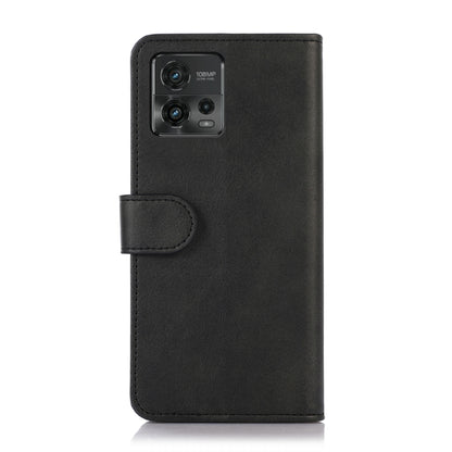 Cow texture flip leather phone case, black, with camera cutout and inner phone holder flap