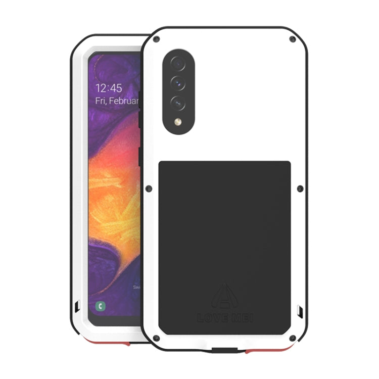 Shockproof waterproof phone case in white with side button cutouts