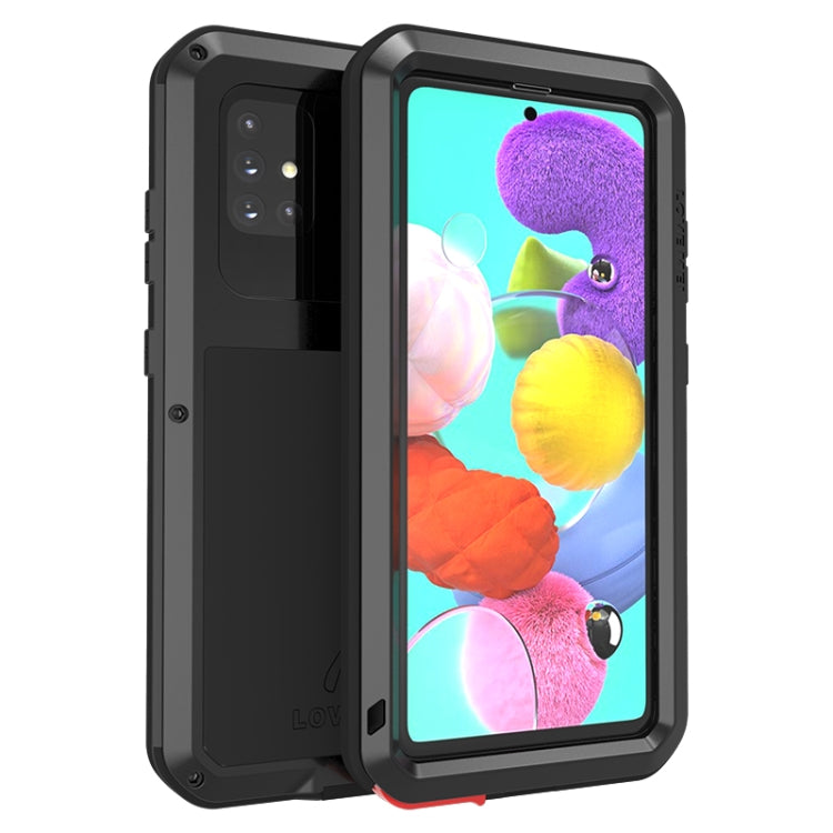 Black shockproof, waterproof phone case with raised screen protection