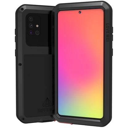 Black shockproof, waterproof phone case with port openings and grippy edges