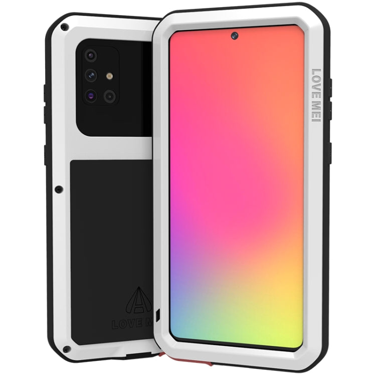 Shockproof waterproof phone case with white frame and dark back cover