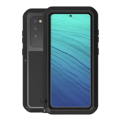 Black shockproof, waterproof phone case with thick raised frame