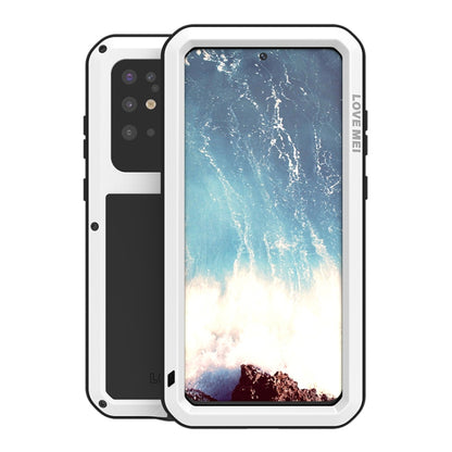 Shockproof waterproof phone case with white frame and dark back panel