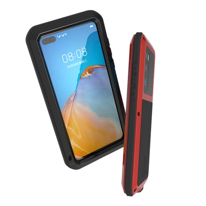 Rugged phone case with black frame and red side bumper