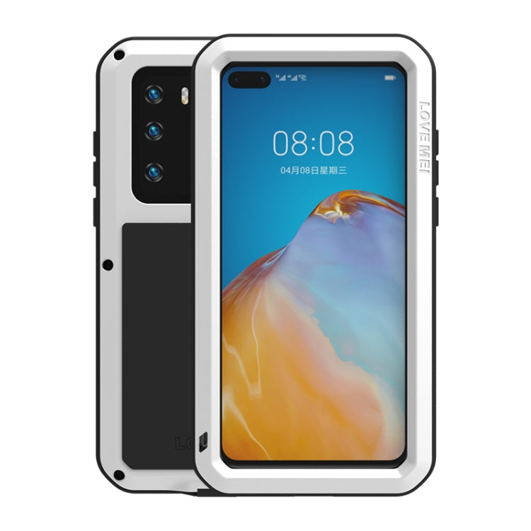 White protective phone case with shockproof rugged frame and dark back panel.