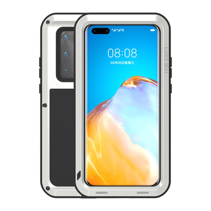 Silver rugged phone case with protected front display and side port openings