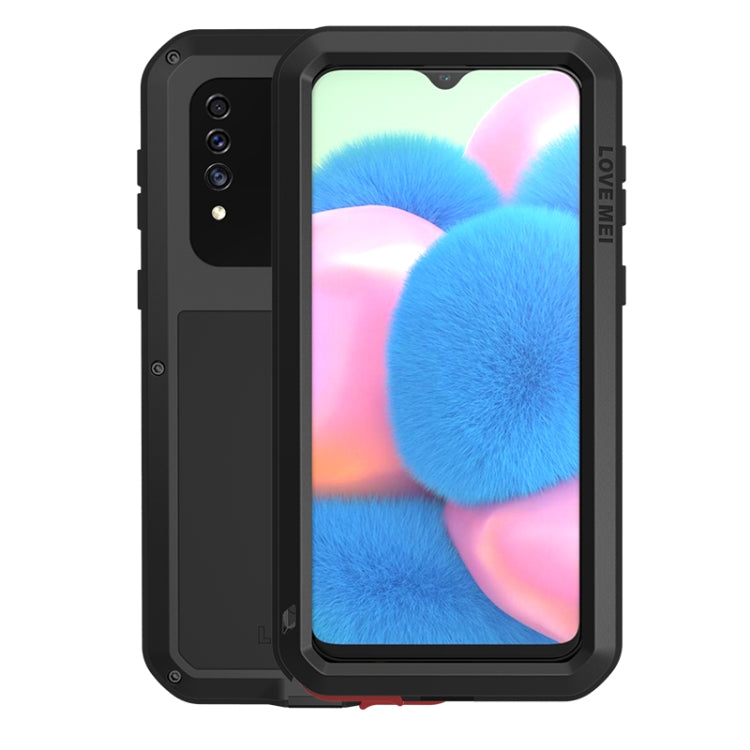 Black rugged phone case with raised screen bezel, front and back shown