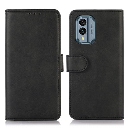 Black folio phone case back view with cutout for camera and flash