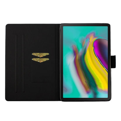 Opened black tablet folio case showing card holder and display cover