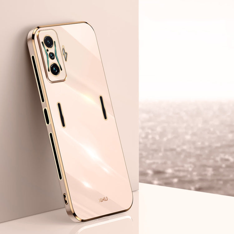 Beige TPU phone case with gold electroplate edge and camera cutout
