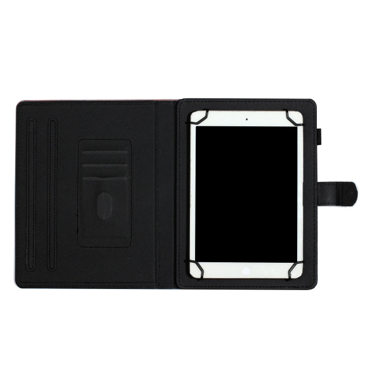 Black tablet folio interior with card slot and screen window, for 7–10 in case