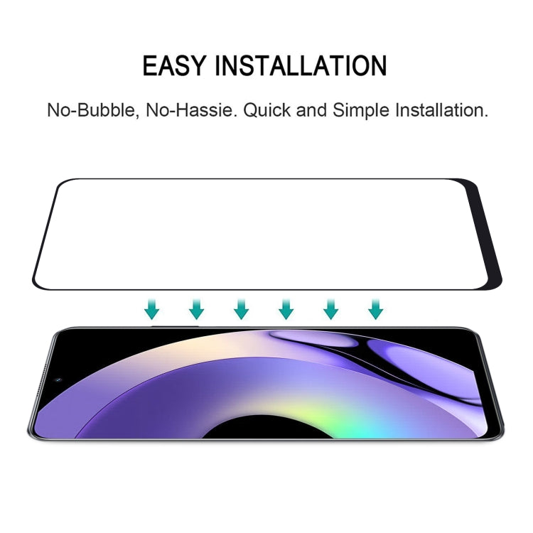 Full Glue Full Cover Screen Protector Tempered Glass Film, For Realme 10 Pro (1 PC)
