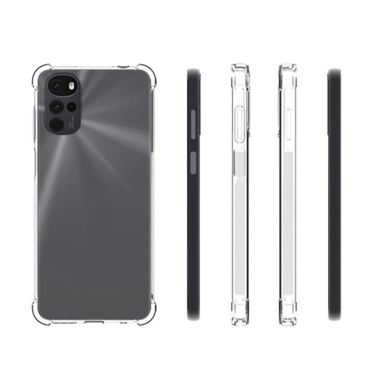 Clear TPU phone case set with button openings, slim sides, and camera cutouts