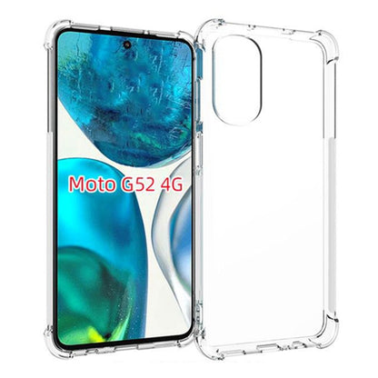 Clear TPU phone case with raised bezel and shockproof bumper for Moto G52 4G
