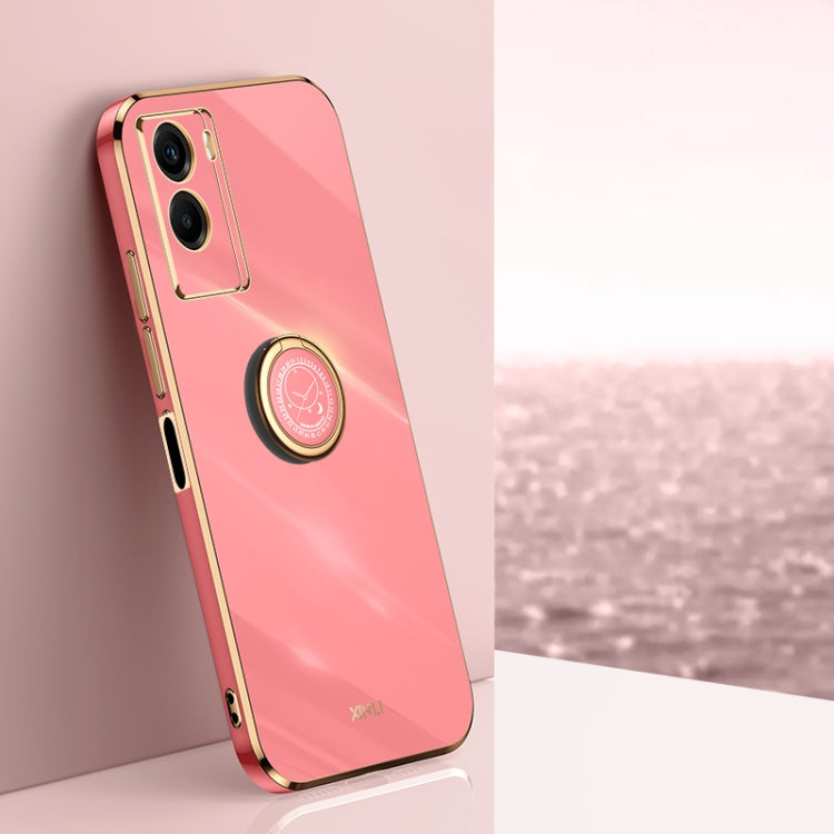 XINLI Straight Edge 6D Electroplate TPU Phone Case with Ring Holder, For vivo Y55s 5G, For vivo Z5x, For vivo Y33s, For vivo Y51 2020 December