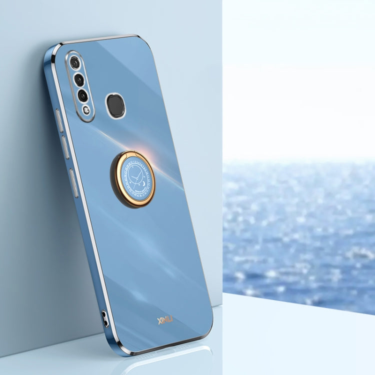 XINLI Straight Edge 6D Electroplate TPU Phone Case with Ring Holder, For vivo Y55s 5G, For vivo Z5x, For vivo Y33s, For vivo Y51 2020 December