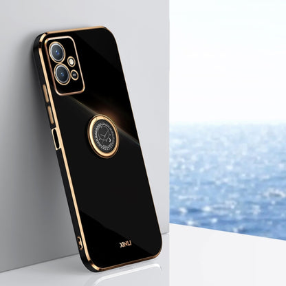 XINLI Straight Edge 6D Electroplate TPU Phone Case with Ring Holder, For vivo Y55s 5G, For vivo Z5x, For vivo Y33s, For vivo Y51 2020 December
