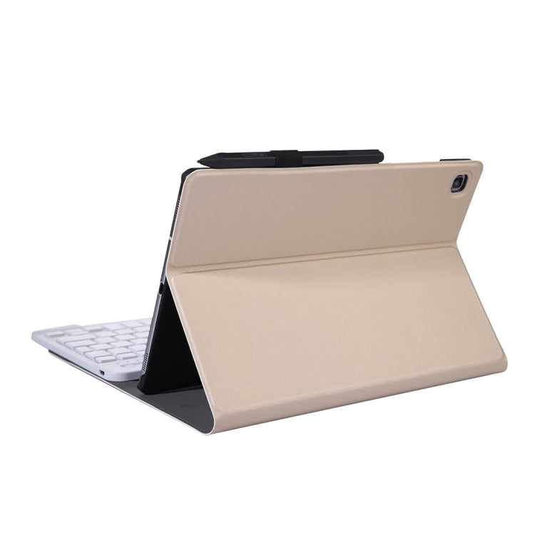 Gold Bluetooth keyboard protective case with folio stand and tablet keyboard