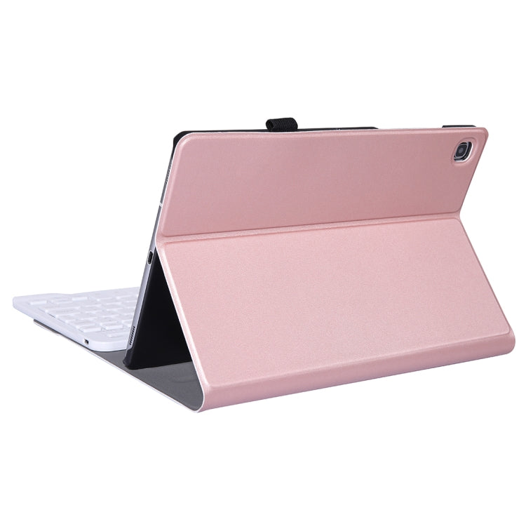 Rose gold Bluetooth keyboard protective case with folio stand and tablet keyboard
