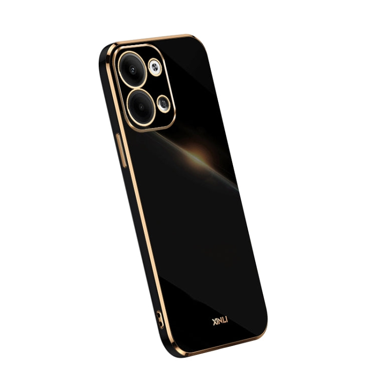 Electroplate TPU phone case with straight edges, black color, quad camera cutouts