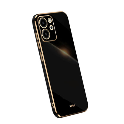 Glossy TPU phone case with electroplated edge, dark black, dual camera cutouts