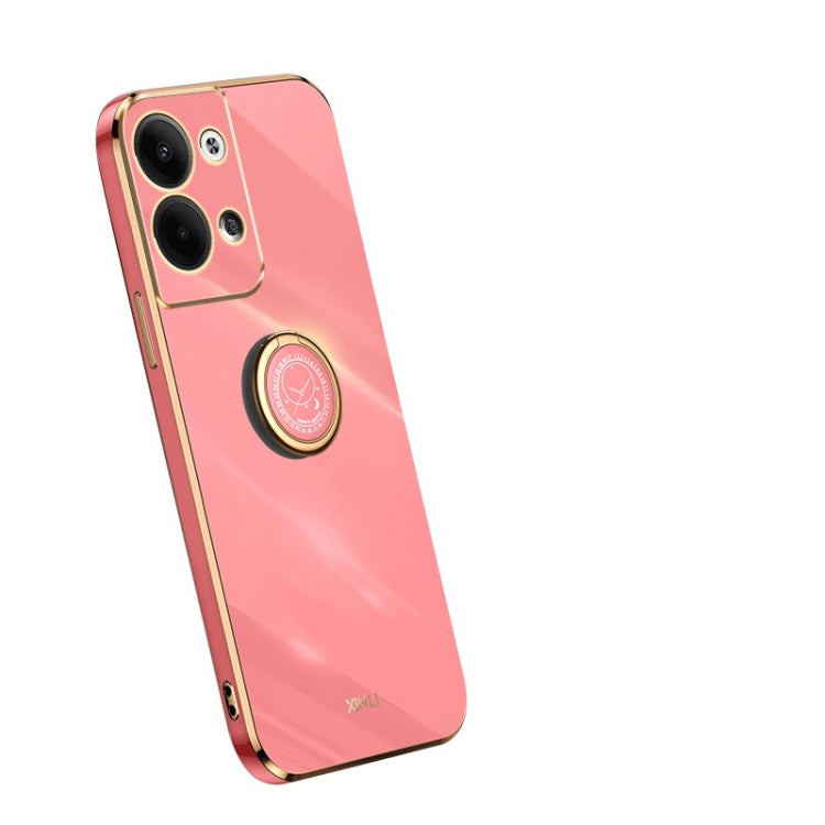 Red TPU phone case with ring holder and camera cutouts