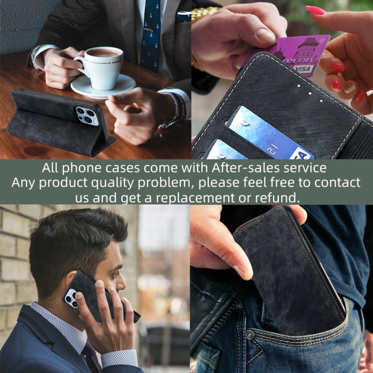 RFID Anti-theft Brush Magnetic Leather Phone Case, For OPPO Reno9 5G / Reno9 Pro 5G, For OPPO Reno9 Pro+ 5G, For Realme 10 Pro 5G, For Realme 10 Pro+ 5G, For vivo X90 Pro 5G